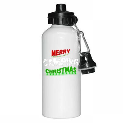 RV And Tent Camping Lovers Merry Christmas Gift Aluminum Water Bottle