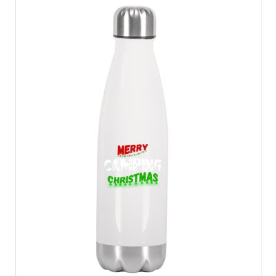 RV And Tent Camping Lovers Merry Christmas Gift Stainless Steel Insulated Water Bottle