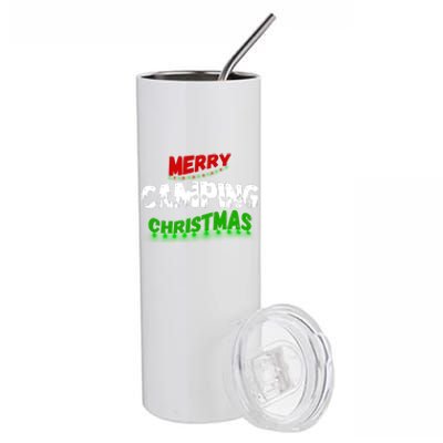 RV And Tent Camping Lovers Merry Christmas Gift Stainless Steel Tumbler