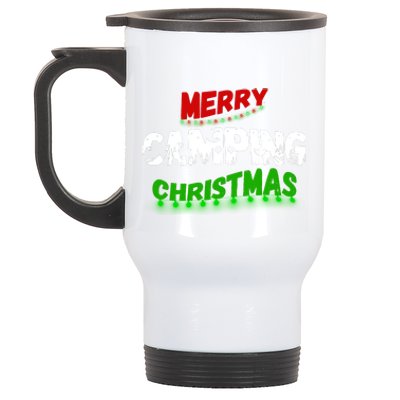 RV And Tent Camping Lovers Merry Christmas Gift Stainless Steel Travel Mug