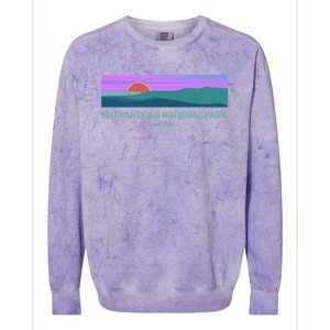 Retro Appalachian Trail Blue Ridge Shenandoah National Park Gift Colorblast Crewneck Sweatshirt