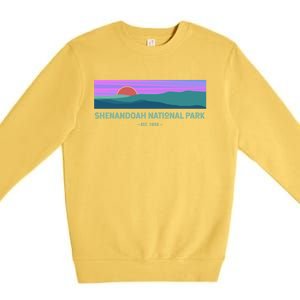 Retro Appalachian Trail Blue Ridge Shenandoah National Park Gift Premium Crewneck Sweatshirt