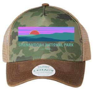 Retro Appalachian Trail Blue Ridge Shenandoah National Park Gift Legacy Tie Dye Trucker Hat