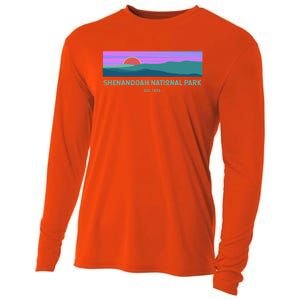 Retro Appalachian Trail Blue Ridge Shenandoah National Park Gift Cooling Performance Long Sleeve Crew