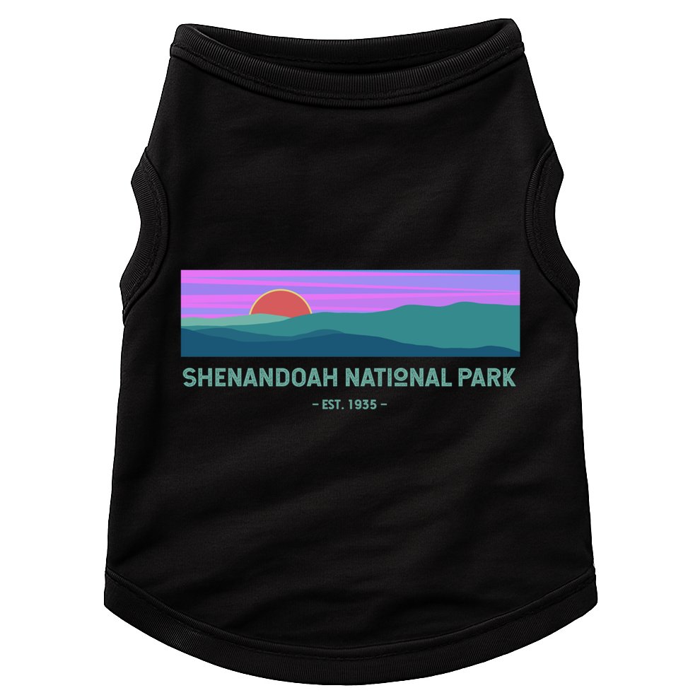 Retro Appalachian Trail Blue Ridge Shenandoah National Park Gift Doggie Tank