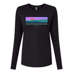 Retro Appalachian Trail Blue Ridge Shenandoah National Park Gift Womens Cotton Relaxed Long Sleeve T-Shirt