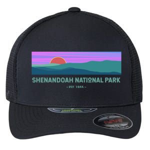 Retro Appalachian Trail Blue Ridge Shenandoah National Park Gift Flexfit Unipanel Trucker Cap