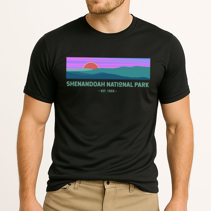 Retro Appalachian Trail Blue Ridge Shenandoah National Park Gift Cooling Performance Crew T-Shirt