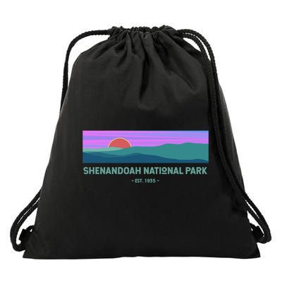 Retro Appalachian Trail Blue Ridge Shenandoah National Park Gift Drawstring Bag