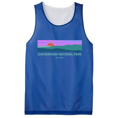 Retro Appalachian Trail Blue Ridge Shenandoah National Park Gift Mesh Reversible Basketball Jersey Tank