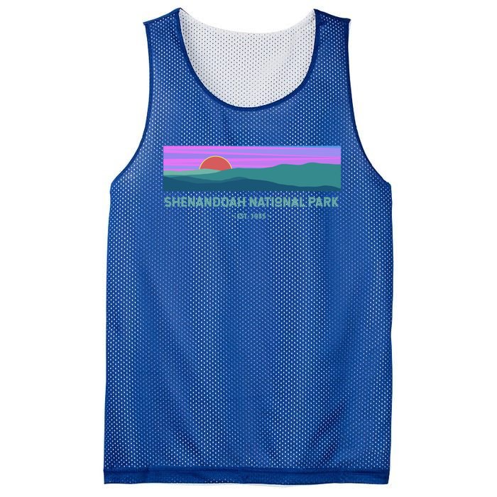 Retro Appalachian Trail Blue Ridge Shenandoah National Park Gift Mesh Reversible Basketball Jersey Tank