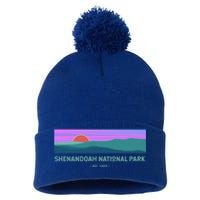 Retro Appalachian Trail Blue Ridge Shenandoah National Park Gift Pom Pom 12in Knit Beanie