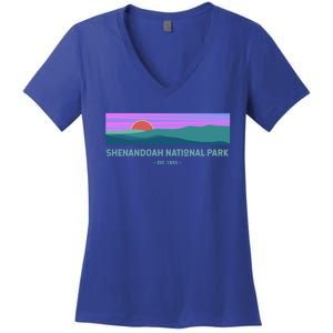 Retro Appalachian Trail Blue Ridge Shenandoah National Park Gift Women's V-Neck T-Shirt