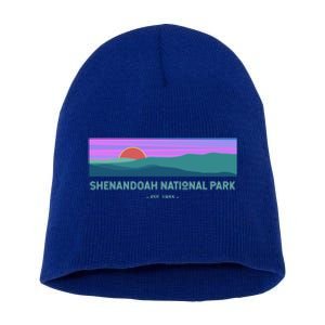 Retro Appalachian Trail Blue Ridge Shenandoah National Park Gift Short Acrylic Beanie