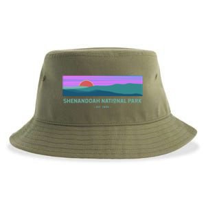 Retro Appalachian Trail Blue Ridge Shenandoah National Park Gift Sustainable Bucket Hat