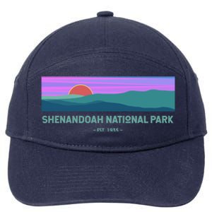 Retro Appalachian Trail Blue Ridge Shenandoah National Park Gift 7-Panel Snapback Hat