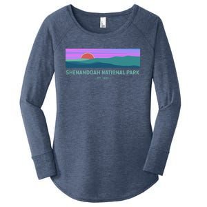 Retro Appalachian Trail Blue Ridge Shenandoah National Park Gift Women's Perfect Tri Tunic Long Sleeve Shirt