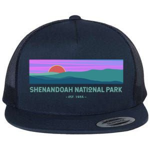 Retro Appalachian Trail Blue Ridge Shenandoah National Park Gift Flat Bill Trucker Hat