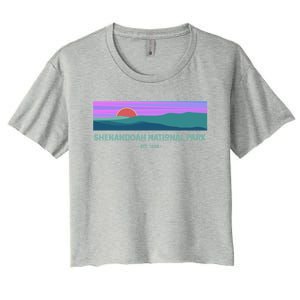 Retro Appalachian Trail Blue Ridge Shenandoah National Park Gift Women's Crop Top Tee