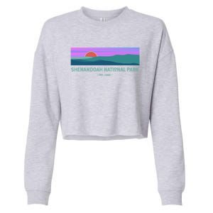 Retro Appalachian Trail Blue Ridge Shenandoah National Park Gift Cropped Pullover Crew