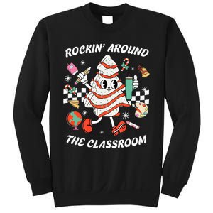 Rockin Around The Classroom Teacher Christmas Tree Cake Sweatshirt