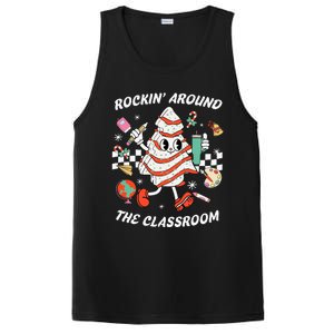 Rockin Around The Classroom Teacher Christmas Tree Cake PosiCharge Competitor Tank