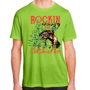 Rocking Around The Christmas Tree Christmas Cowboy Horse Adult ChromaSoft Performance T-Shirt