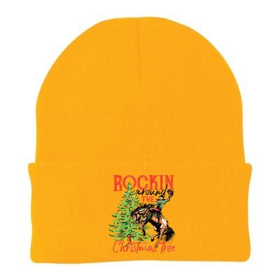 Rocking Around The Christmas Tree Christmas Cowboy Horse Knit Cap Winter Beanie