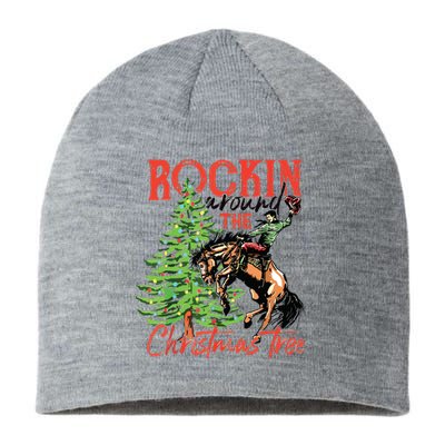 Rocking Around The Christmas Tree Christmas Cowboy Horse Sustainable Beanie