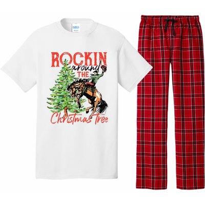 Rocking Around The Christmas Tree Christmas Cowboy Horse Pajama Set