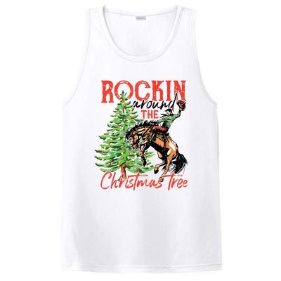 Rocking Around The Christmas Tree Christmas Cowboy Horse PosiCharge Competitor Tank