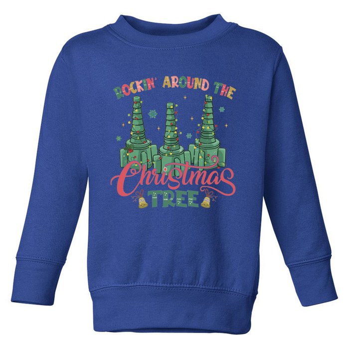 Rockin Around The Christmas Tree Respiratory Therapist Rrt Gift Toddler Sweatshirt