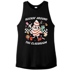 Rockin Around The Classroom Teacher Ladies PosiCharge Tri-Blend Wicking Tank