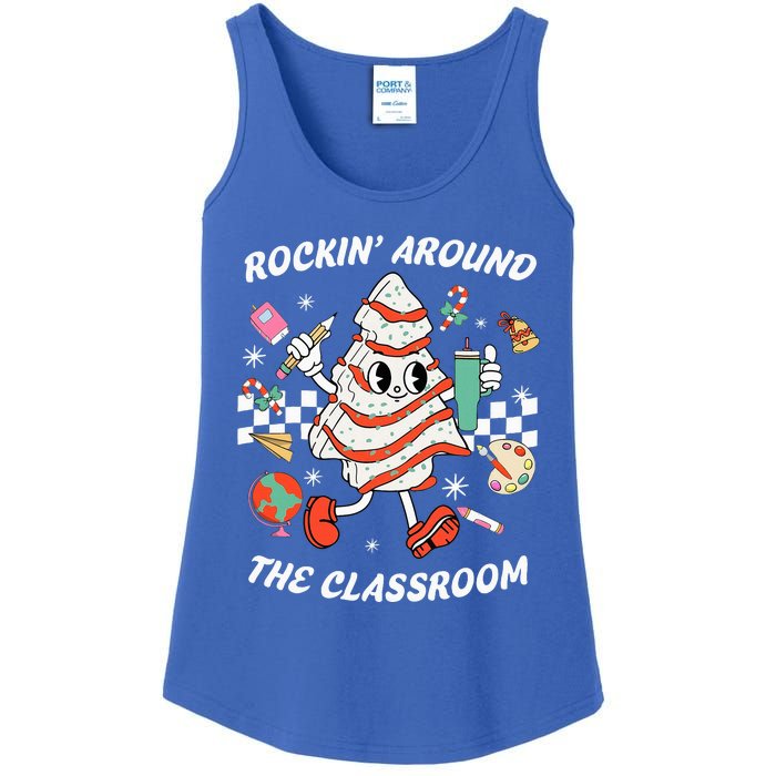 Rockin Around The Classroom Teacher Ladies Essential Tank