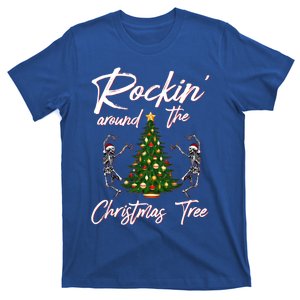 Rockin Around The Christmas Tree Skeleton Dance Christmas Gift T-Shirt