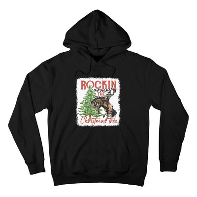 Rocking Around The Christmas Tree Cowboy Horse Hoodie