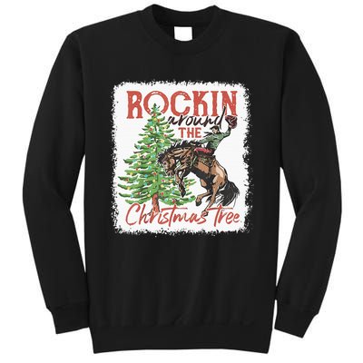 Rocking Around The Christmas Tree Cowboy Horse Sweatshirt