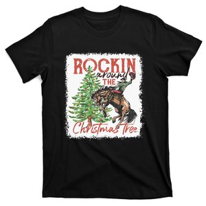 Rocking Around The Christmas Tree Cowboy Horse T-Shirt