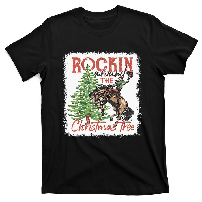 Rocking Around The Christmas Tree Cowboy Horse T-Shirt