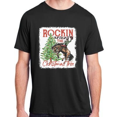 Rocking Around The Christmas Tree Cowboy Horse Adult ChromaSoft Performance T-Shirt