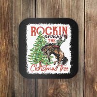 Rocking Around The Christmas Tree Cowboy Horse Coaster