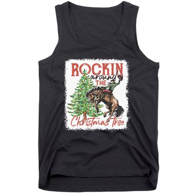 Rocking Around The Christmas Tree Cowboy Horse Tank Top