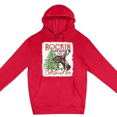 Rocking Around The Christmas Tree Cowboy Horse Premium Pullover Hoodie