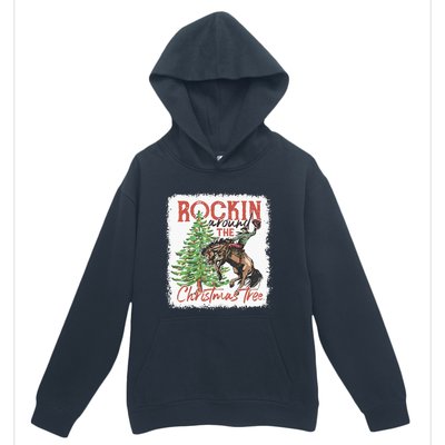 Rocking Around The Christmas Tree Cowboy Horse Urban Pullover Hoodie