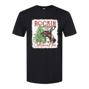 Rocking Around The Christmas Tree Cowboy Horse Softstyle CVC T-Shirt