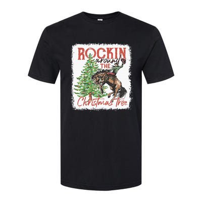 Rocking Around The Christmas Tree Cowboy Horse Softstyle CVC T-Shirt