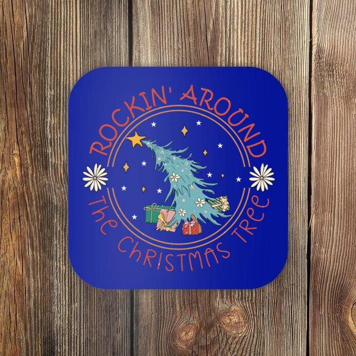 Rockin Around The Christmas Tree Funny Gift Coaster