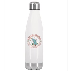 Rockin Around The Christmas Tree Funny Gift Stainless Steel Insulated Water Bottle