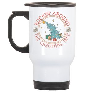 Rockin Around The Christmas Tree Funny Gift Stainless Steel Travel Mug