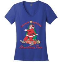 Rockin Around The Christmas Tree Vintage Christmas Gift Women's V-Neck T-Shirt